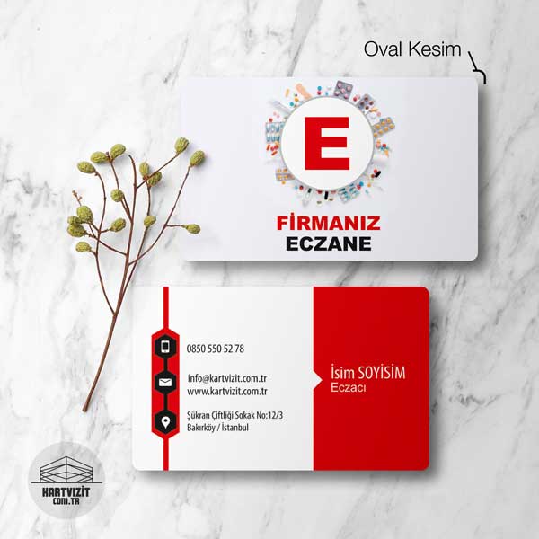 Eczane Yuvarlak Logo Kartvizit 