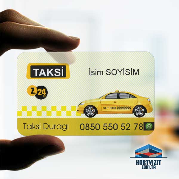 Taksi Şeffaf Kartvizit