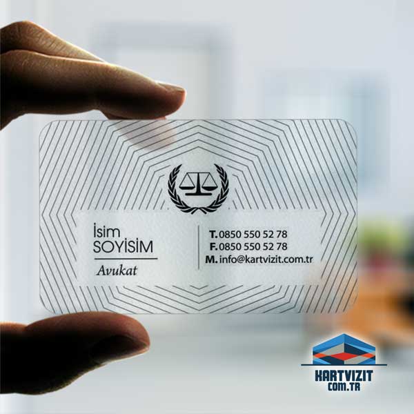 Sade Şeffaf Avukat Kartvizit