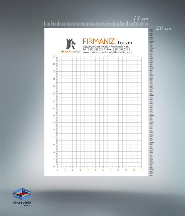 A5 Blok Turizim Firma Ofset Baskı Tutkallı
