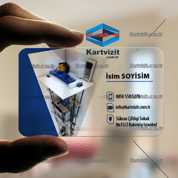 Yeni Nesil QR Kodlu Şeffaf Kartvizit Muhasebe PVC 