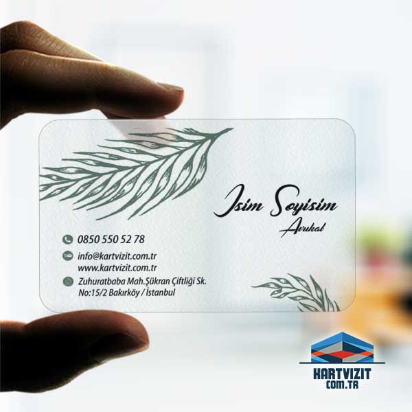 Avukat Şeffaf kartvizit Desenli 