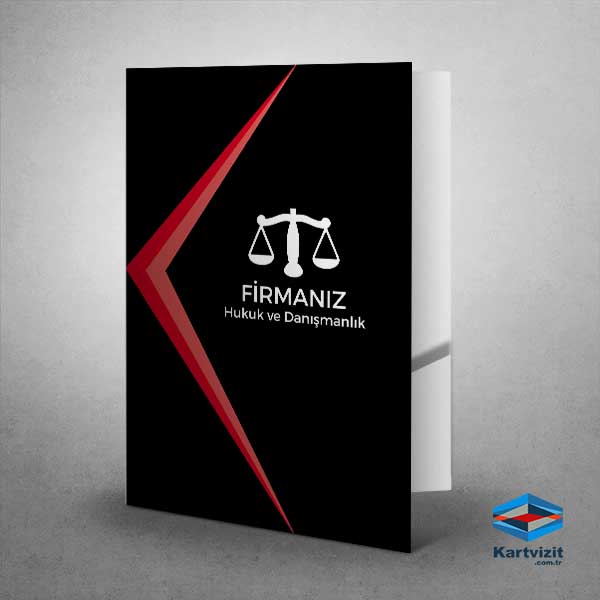 Avukat Kırmızı-Siyah Cepli Dava Dosyası