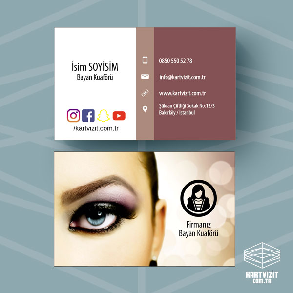 Sektörel Kuaför Kartviziti Çift Yönlü