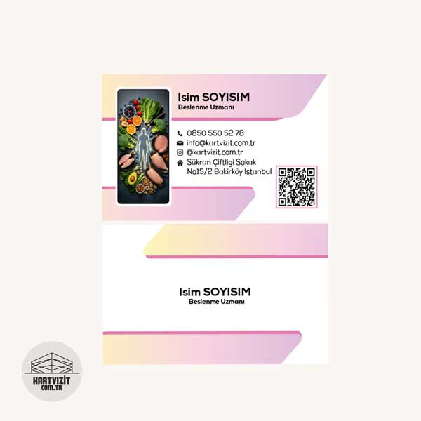 n Yeni ve Dikkat Çekici Beslenme Uzmanı Kartvizit