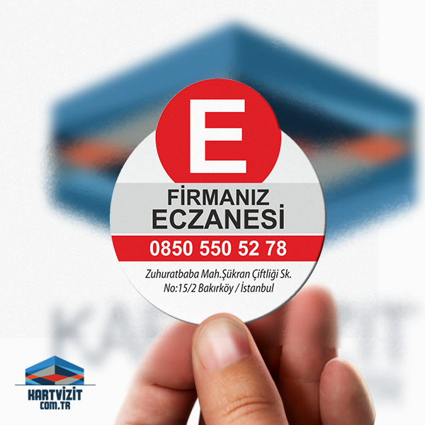 Şeritli ve Daire Kesimli Eczane Magnet 