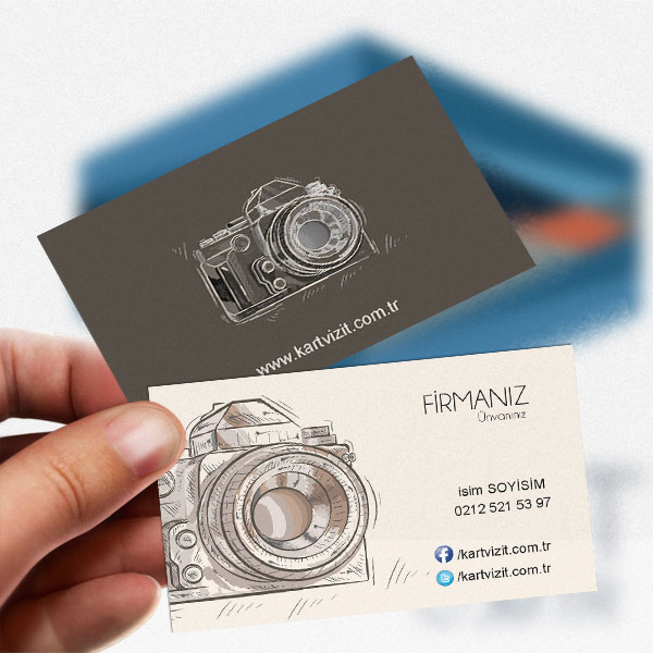 Retro Tarz Profesyonel Fotoğrafçı Kartvizit