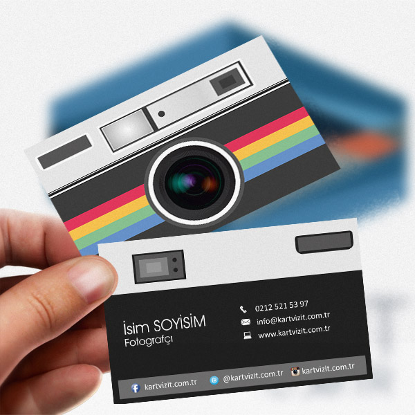 Renkli Fotoğrafçı Kartvizit Tasarım Örnekleri 2026