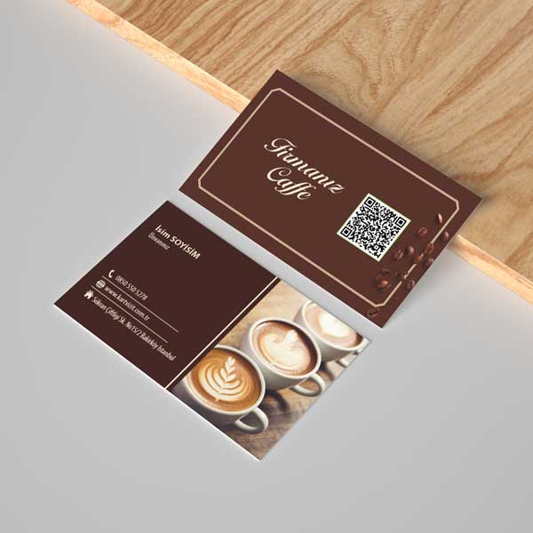 Sıcak Kahve Profesyonel Coffee Shop Kartvizit