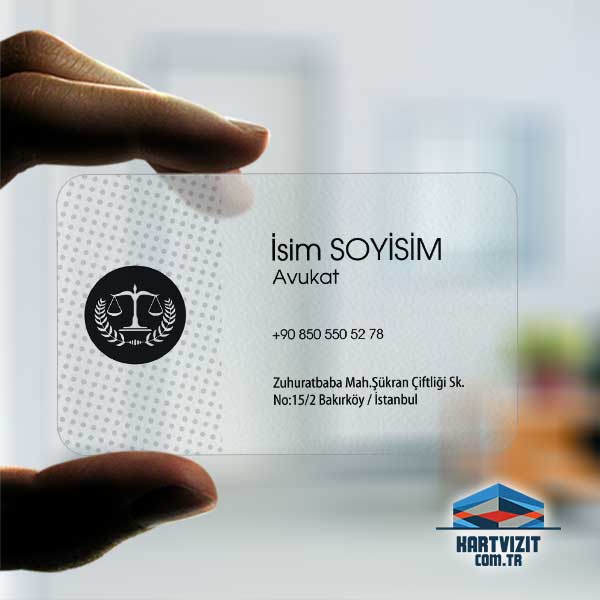 Şeffaf Kartvizit Avukat Nokta 