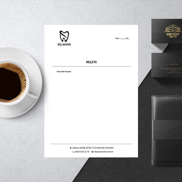 Siyah Reçete Logo Doktor Diş
