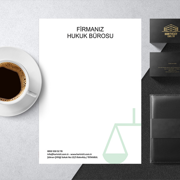 Avukat Antetli Kağıt Terazi