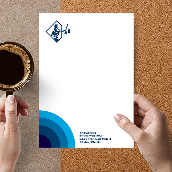 Avukat Antetli Mavi Renkler