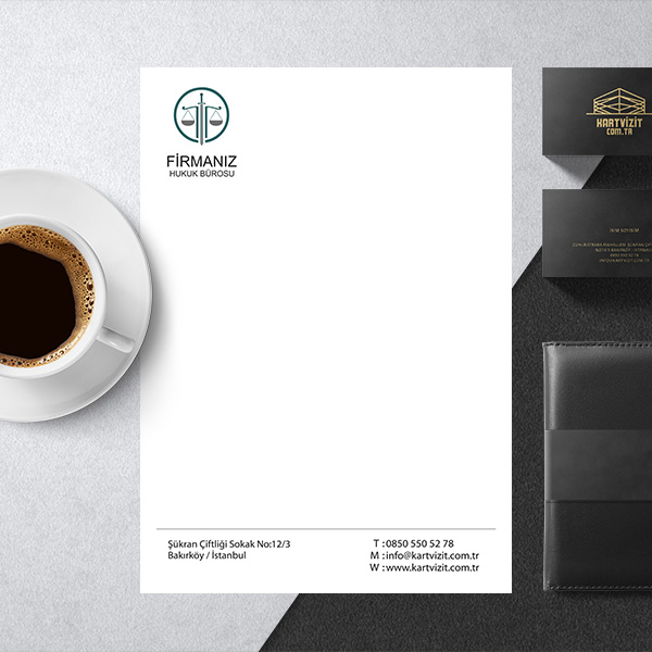 Avukat Antetli Minimalist Tasarım