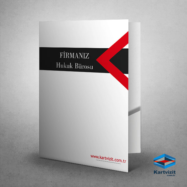 Avukat Siyah-Kırmızı Kurumsal Cepli Dosya