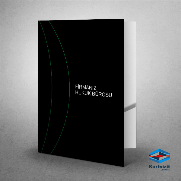 Avukat Siyah-Yeşil Cepli Telli Dava Dosyası