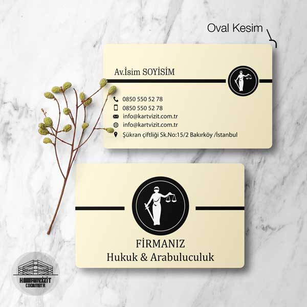 Avukat Kartvizit Minimalist Tasarım