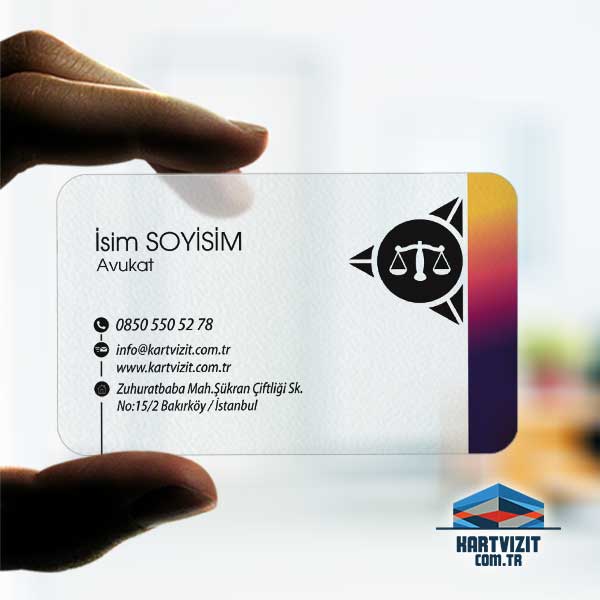 avukat kartvizit şeffaf prestijli görünüm
