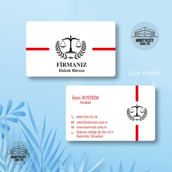 avukat kirmizi dokunus kartvizit