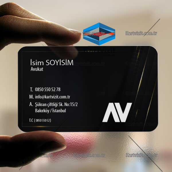 Şeffaf Avukat Kartvizit Av Logo