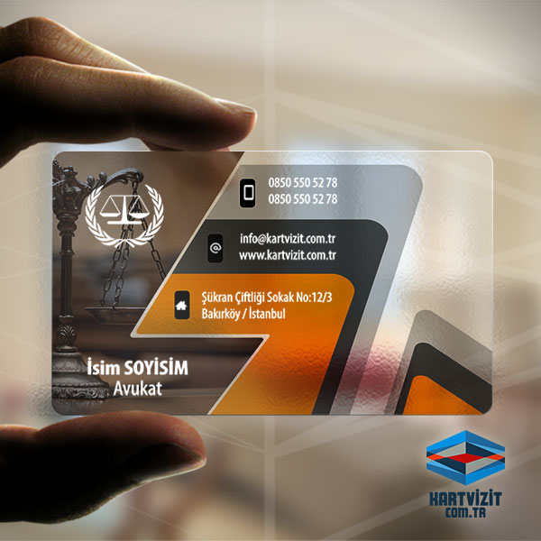 Şeffaf Avukat Kartvizit Desenli Çizim