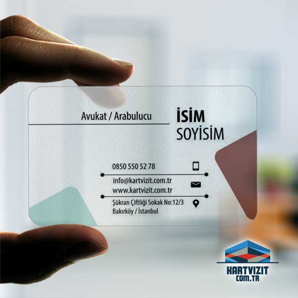 Minimal Avukat Şeffaf Kartvizit