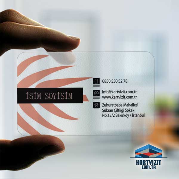 Modern Çizgili şeffaf Kartvizit