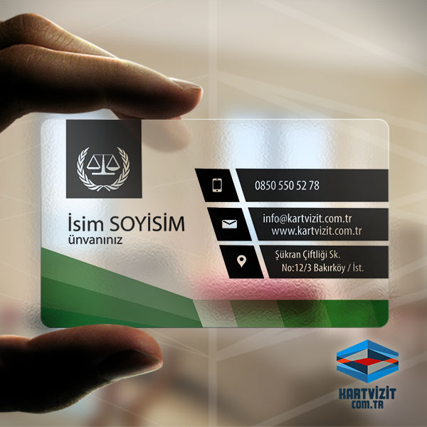 Şeffaf Kartvizit kurumsal stil