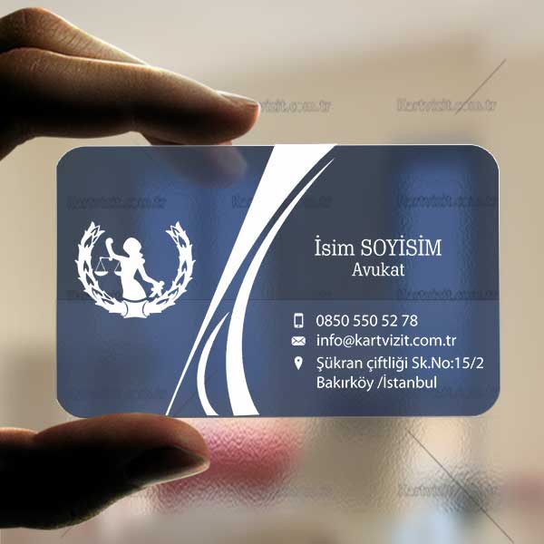 Avukat Şeffaf Kartvizit Law