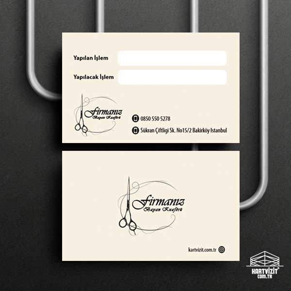 Pembe Gri Bayan Kuaför Kartviziti