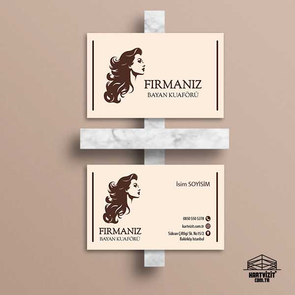 Kuaförler İçin Renkli ve Modern Kartvizit