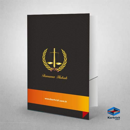 Avukat Siyah Turuncu Renkli Cepli Dosya