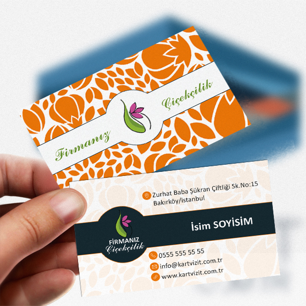 Dinamik Tasarımlı Profesyonel Çiçekçi Kartvizit