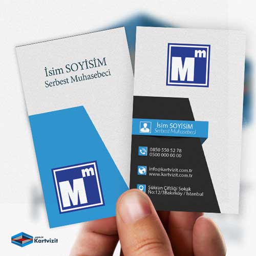 Yeni Nesil Dik Model Mali Müşavir Kartvizit