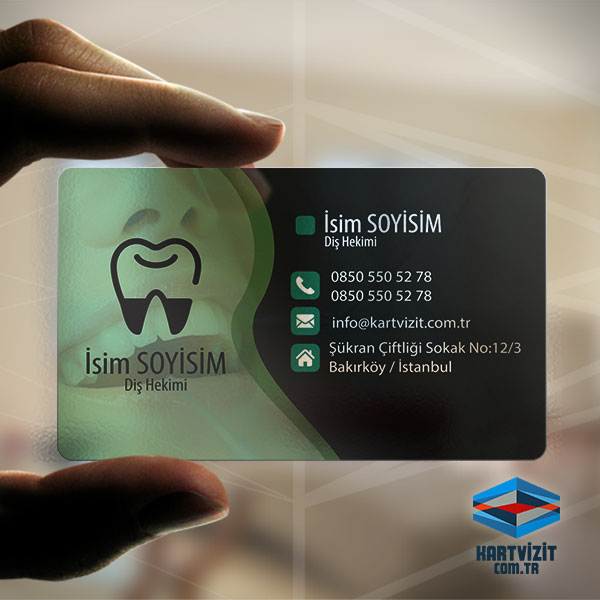 Şeffaf Kartvizit Diş Doktoru Çene Cerrahi