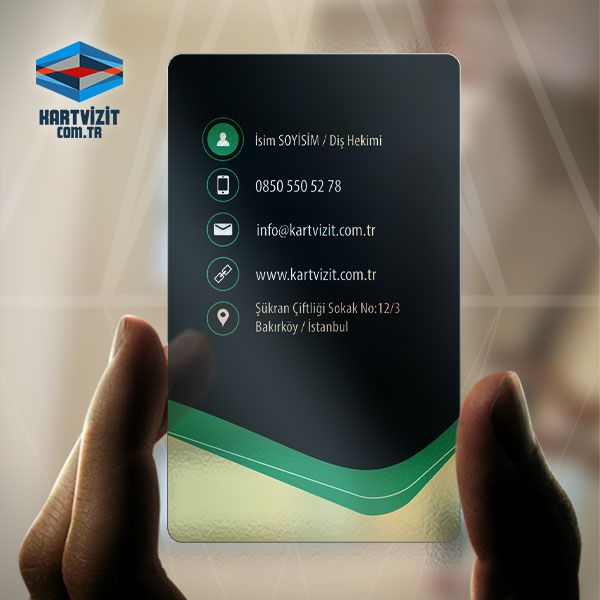 Şeffaf Kartvizit Diş Hekimi Klinik