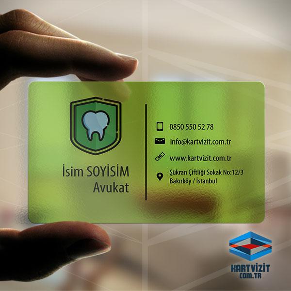 Şeffaf Kartvizit Diş Hekimi İmplant