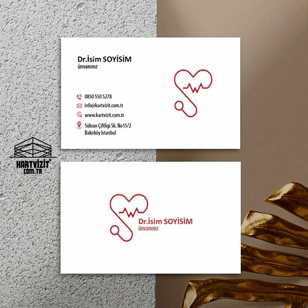 Hekimler İçin Sade ve Şık Kartvizit Örneği