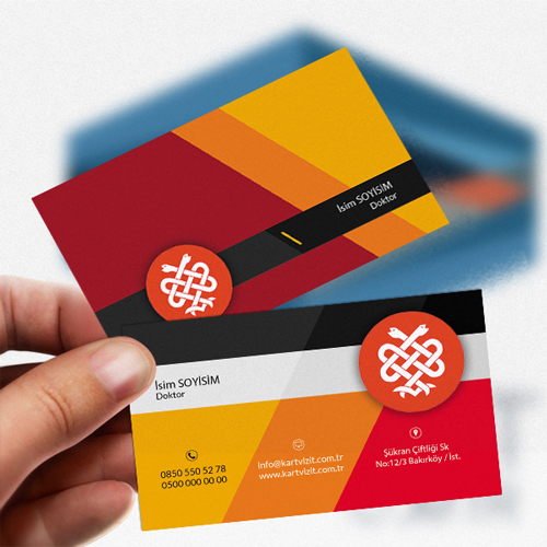  Kavisli Doktor Renkli Kartvizit