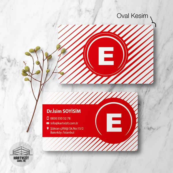 Eczane Kartvizit Kırmızı