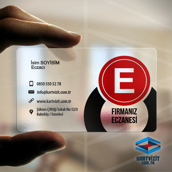 Şeffaf Eczane Kartvizit Desenler