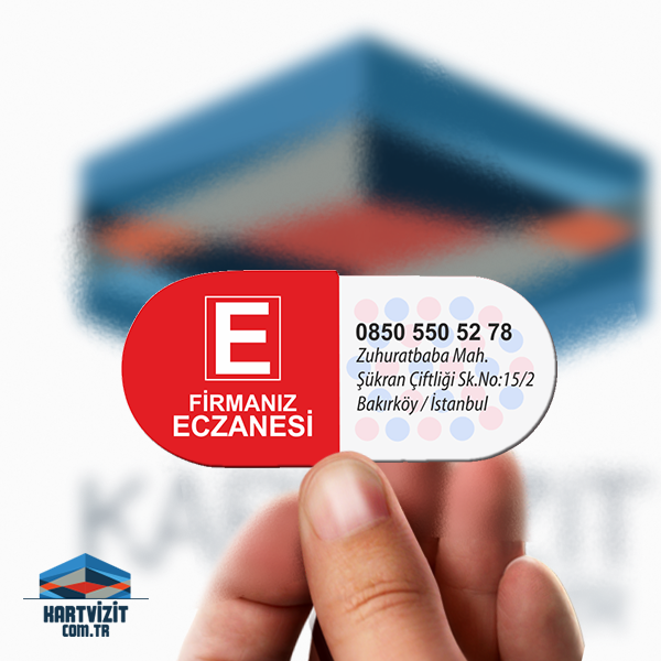 Eczane Magnet Kapsül Özel Kesim Kırmızı