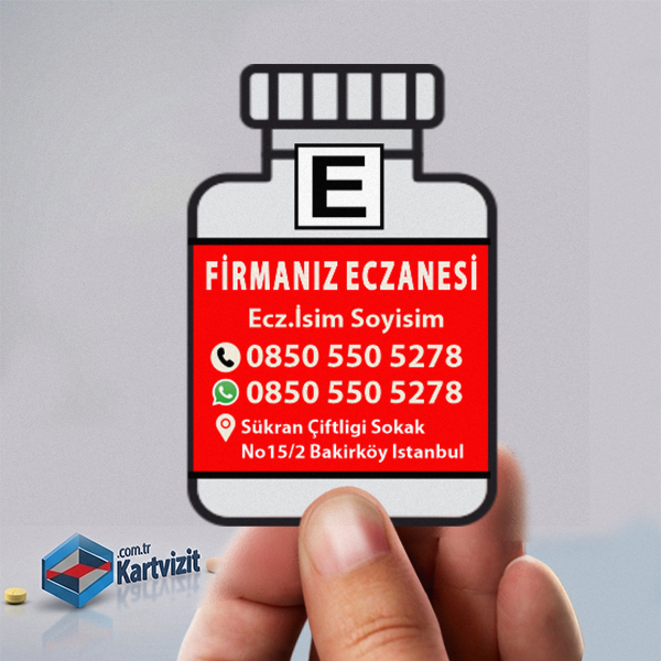 Zeminli Şurup Şişesi Tasarımlı Kurumsal Eczacı Magnet