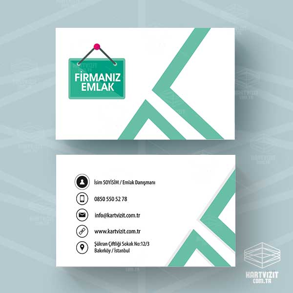 Emlak Kartvizit Yeşil