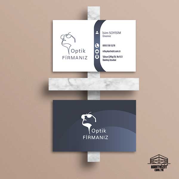 Antrasit Mavi Optik Kartvizit