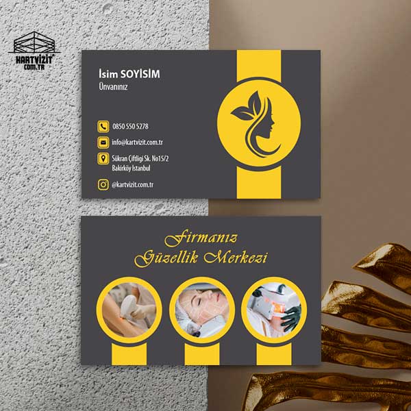 Güzellik Salonları İçin Lüks Kartvizit