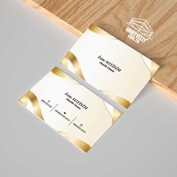 Beyaz Gold Güzellik Merkezi Kartvizit Tasarımları 2026