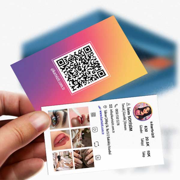 Sosyal Medya Profesyonel Tırnak Tasarım Kartvizit