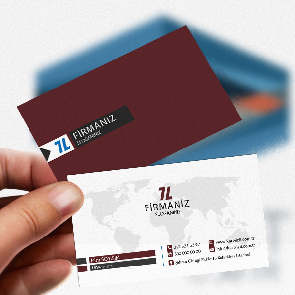 Lüks Bordo Tasarımlı Kurumsal Danışmanlık Kartvizit