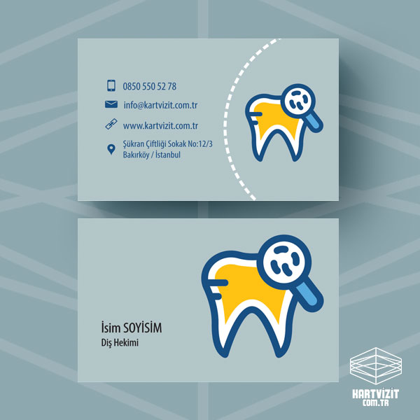 Diş Hekimi Distal Dent Tasarımlı Kartvizit